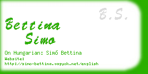 bettina simo business card